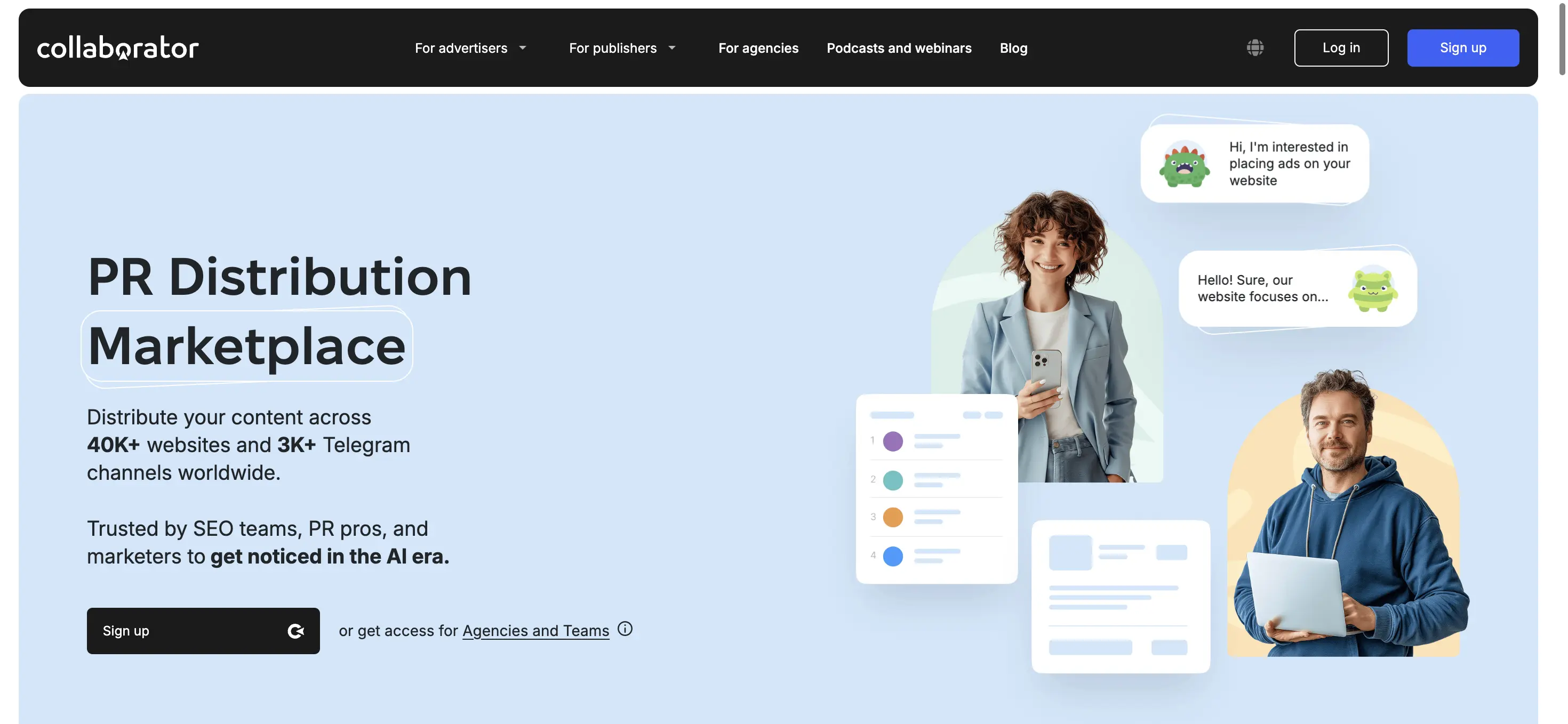 Collaborator homepage.