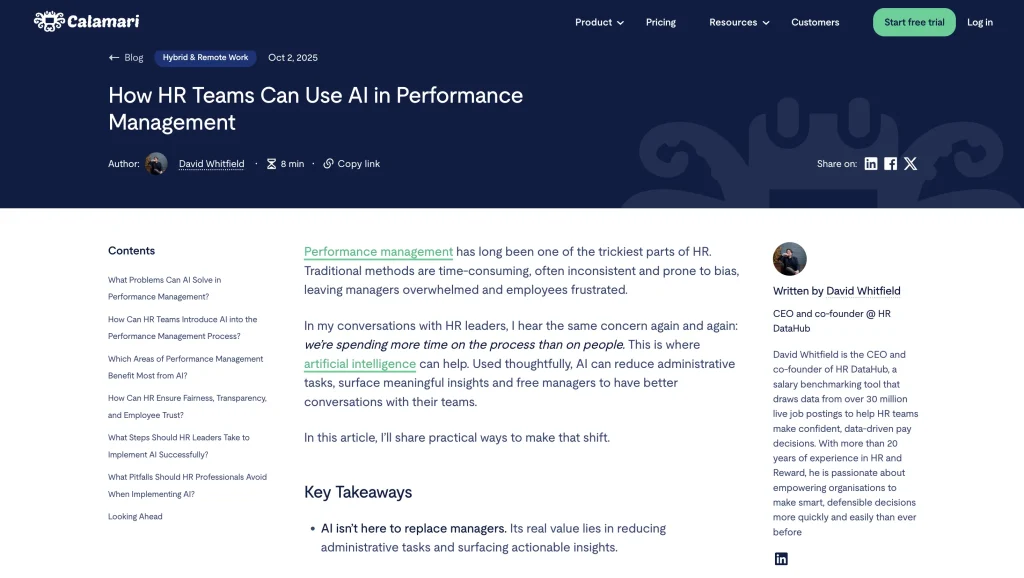 HR Datahub's guest post about how HR teams can use AI in performance management.