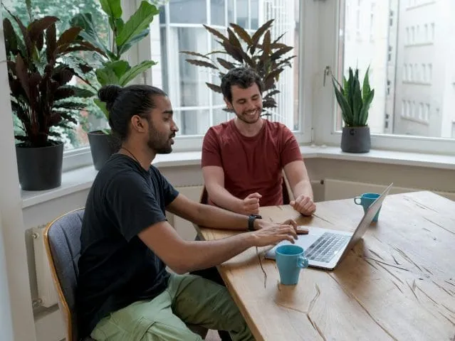 SEO specialist reviewing a technical audit on screen.