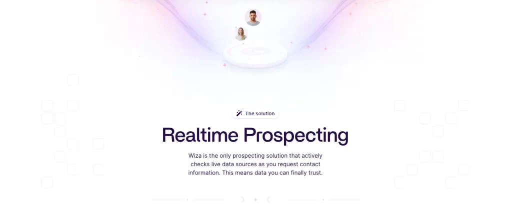 Realtime Prospecting text on white background, highlighting SEO agency services for startups, B2B SaaS, and AI-driven strategies.