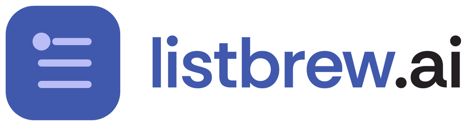 The logo of ListBrew.ai.