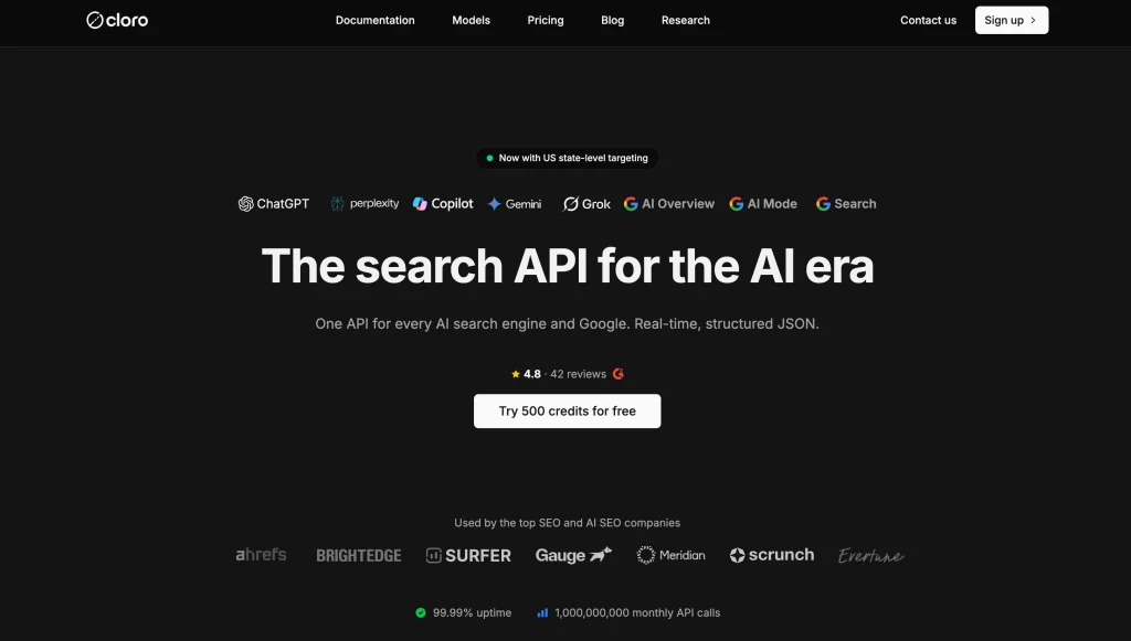cloro homepage.