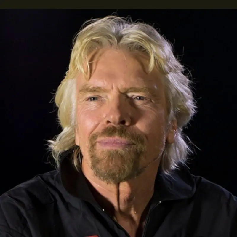 The headshot of Richard Branson, Founder of the Virgin Group