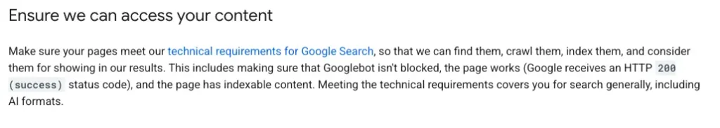 Google's official documentation on how to perform well in AI search experiences (AI Mode and AI Overviews).