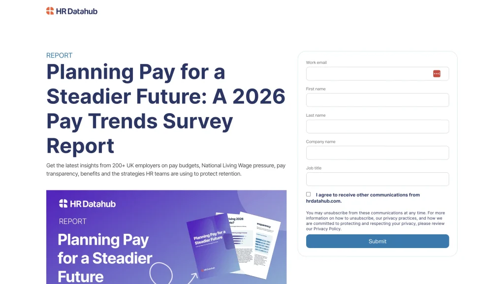 The 2026 Pay Trends Survey Report by HR Datahub.