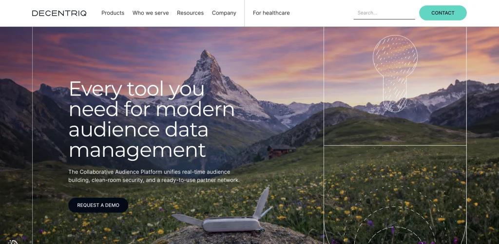 Decentriq's Collaborative Audience Platform page.