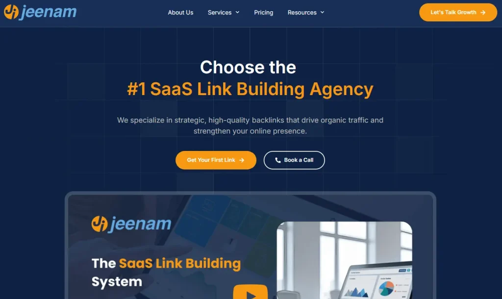 The homepage of Jeenam.