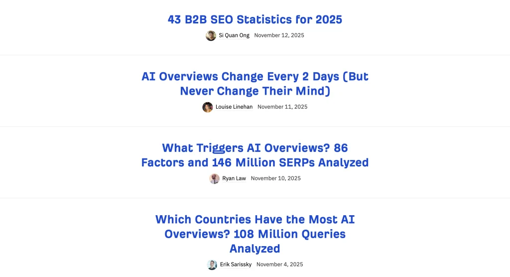 An example of data-driven content in the Ahrefs Blog.