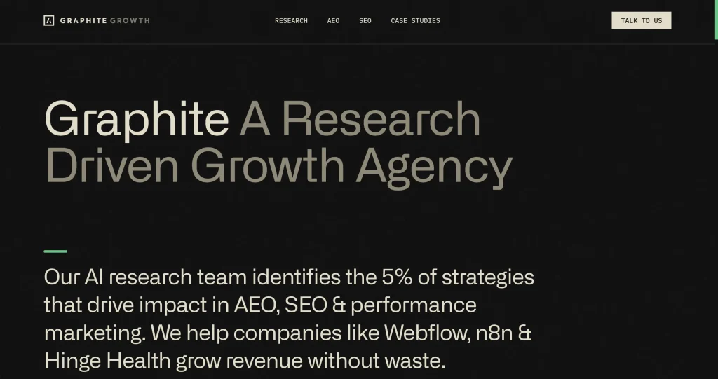 Graphite homepage.