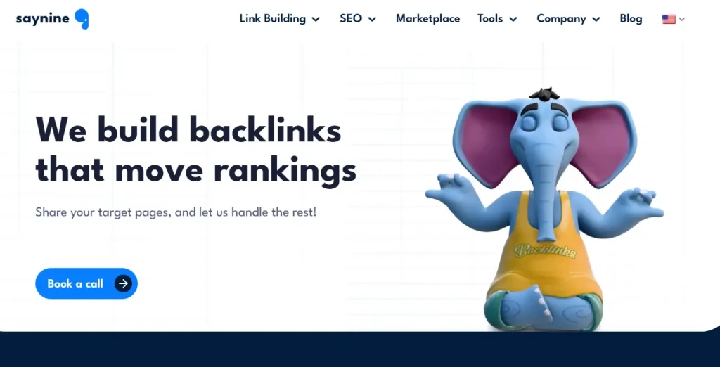 SayNine homepage.