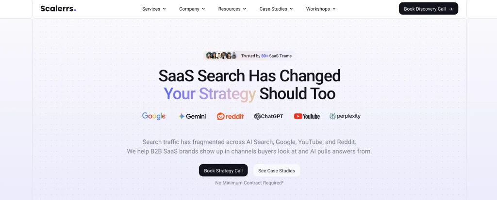 Scalerrs homepage.