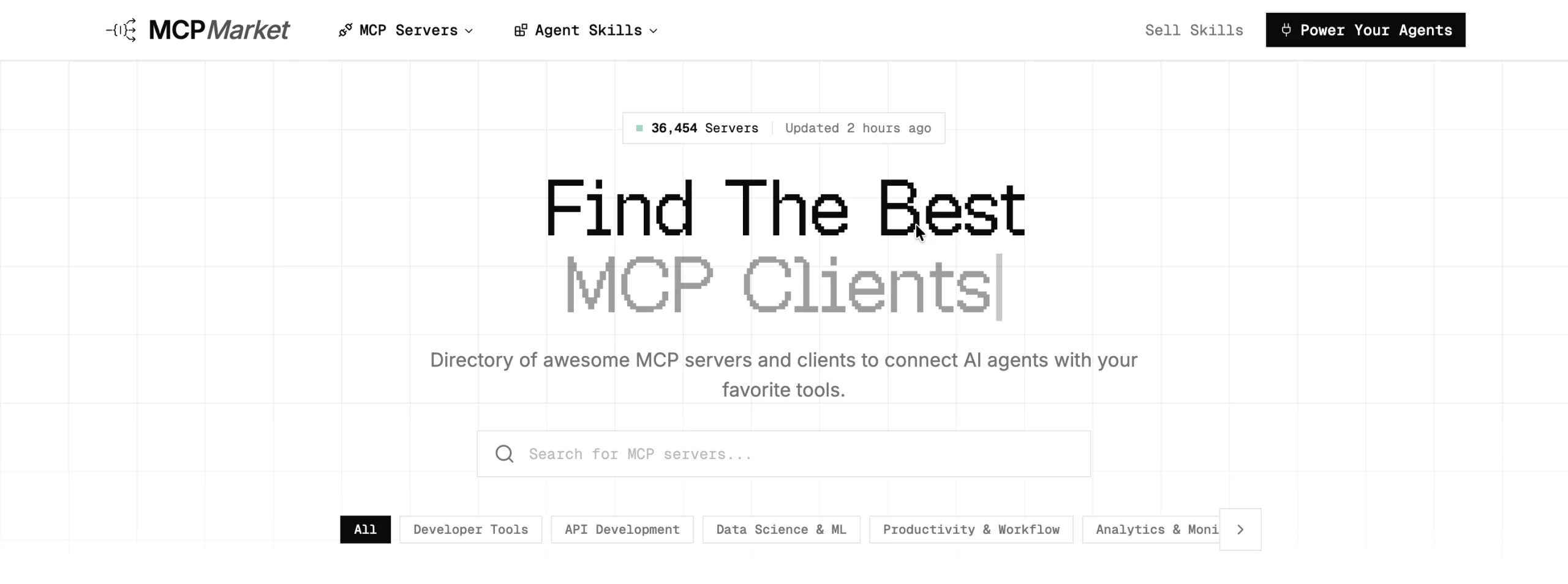 MCP Market homepage.