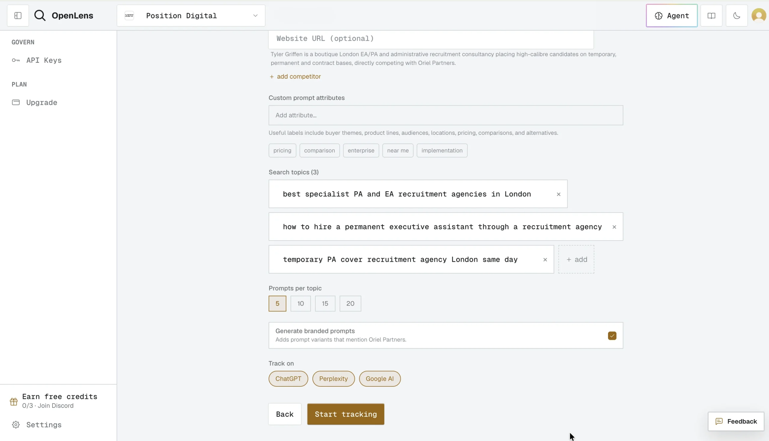 Setting up a project in OpenLens.