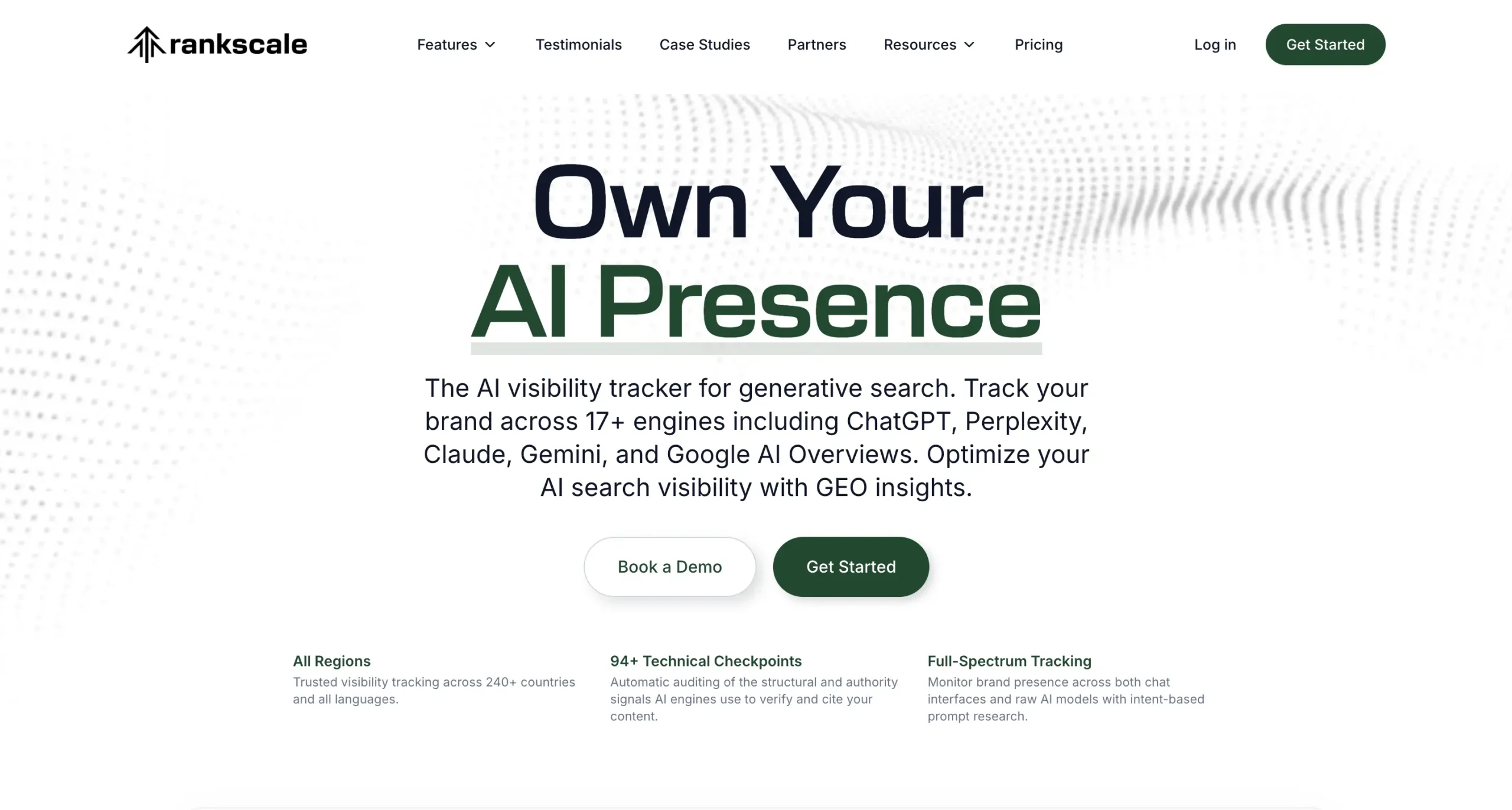 Rankscale homepage.