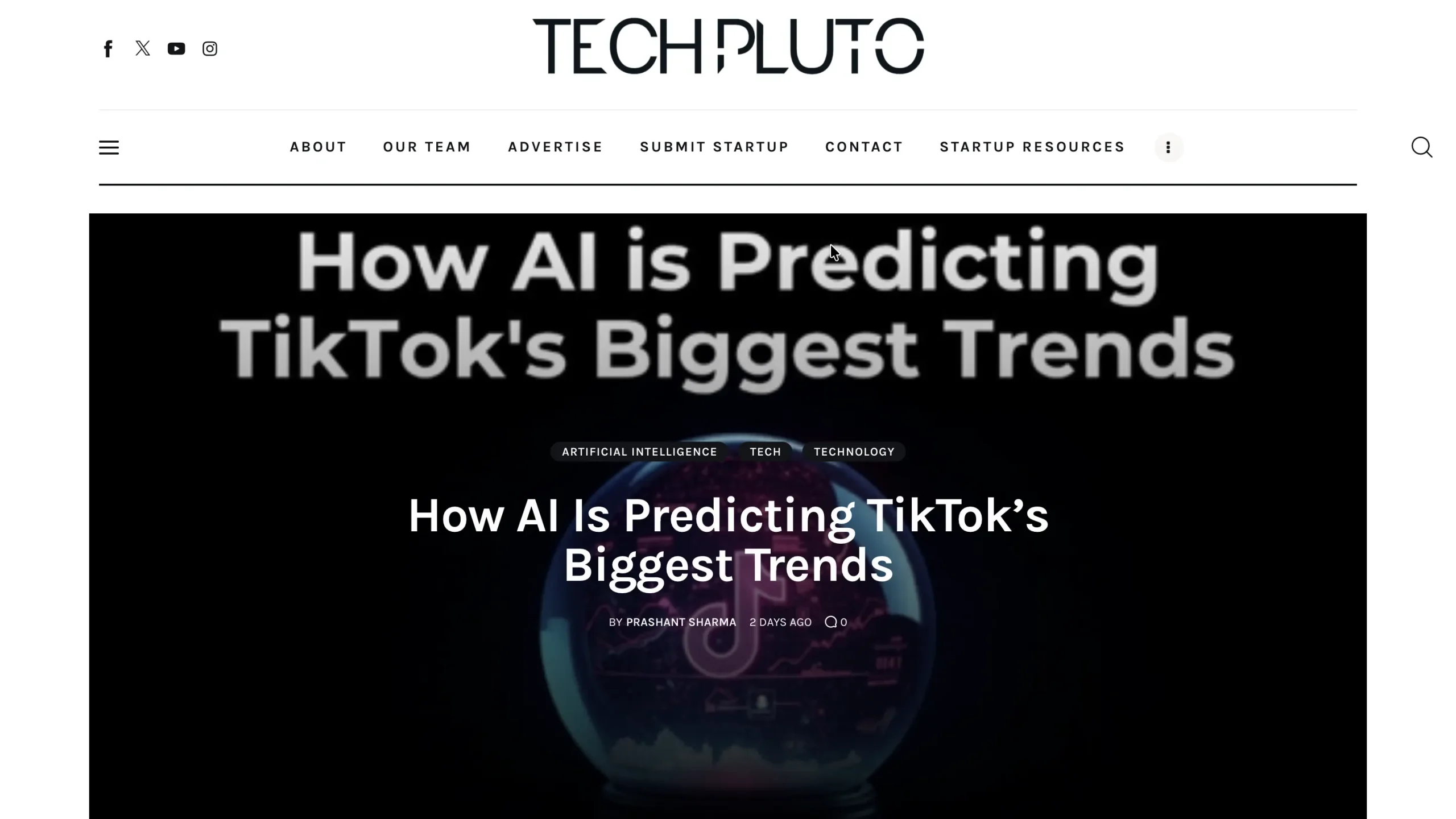 TechPluto homepage.